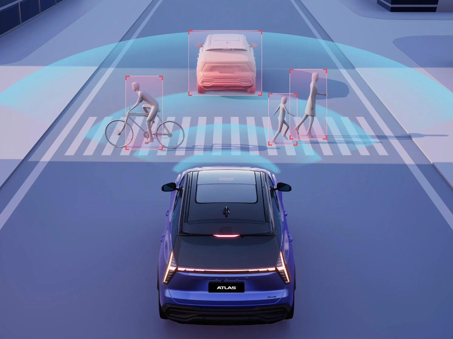 Geely Atlas: фронтальный ассистент